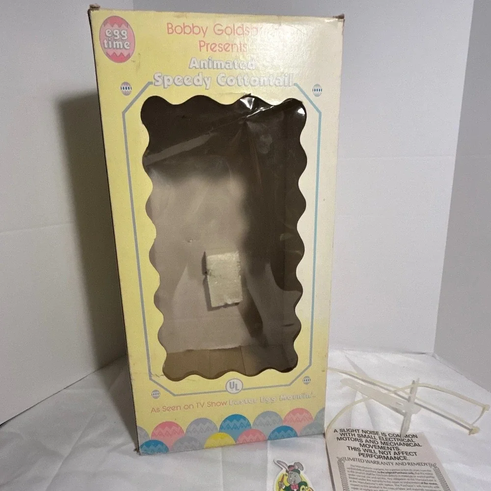 Vintage Goldsboro‎ Speedy Cottontail Animated Easter Bunny Rabbit Green Pink Hat